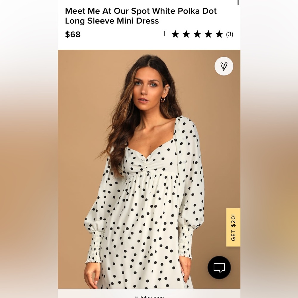 Brand new with tags Lulu’s polka dot dress